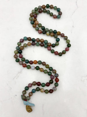 Indian Agate Gemstone Mala