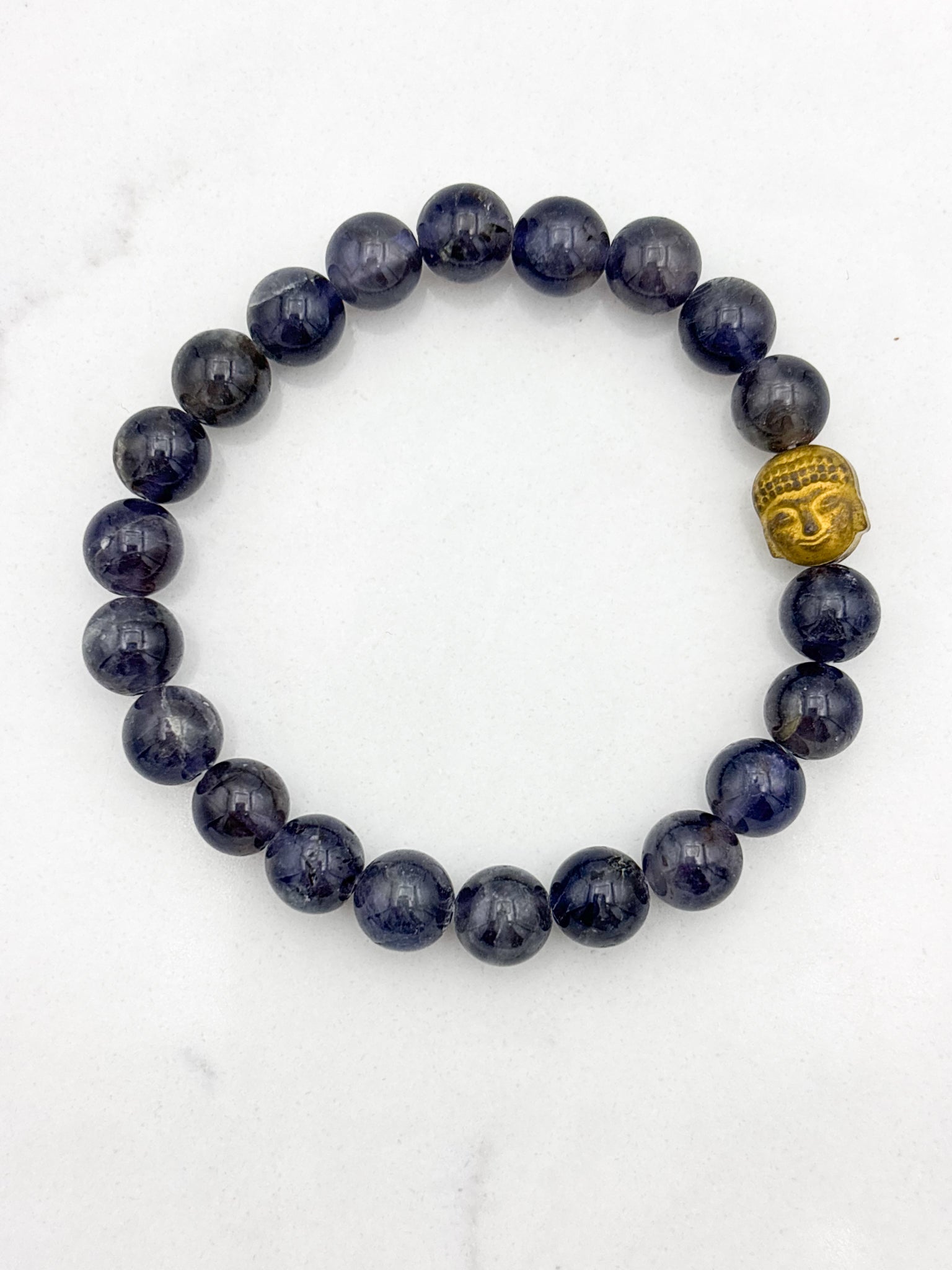 iolite gemstone bracelet | radiant malas | handmade in boulder, colorado