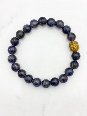 iolite gemstone bracelet | radiant malas | handmade in boulder, colorado