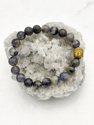 iolite gemstone bracelet | radiant malas | handmade in boulder, colorado