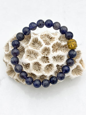 iolite gemstone bracelet | radiant malas | handmade in boulder, colorado