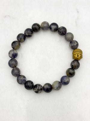 iolite gemstone bracelet | radiant malas | handmade in boulder, colorado