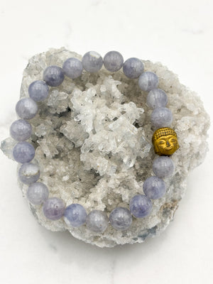 iolite gemstone bracelet | radiant malas | handmade in boulder, colorado