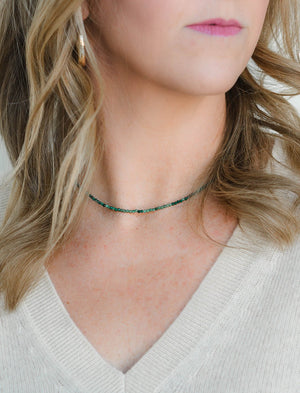 jade gemstone necklace | 16" | radiant malas | handmade in boulder, colorado