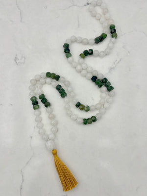 jade gemstone mala necklace | radiant malas | handmade in boulder, colorado