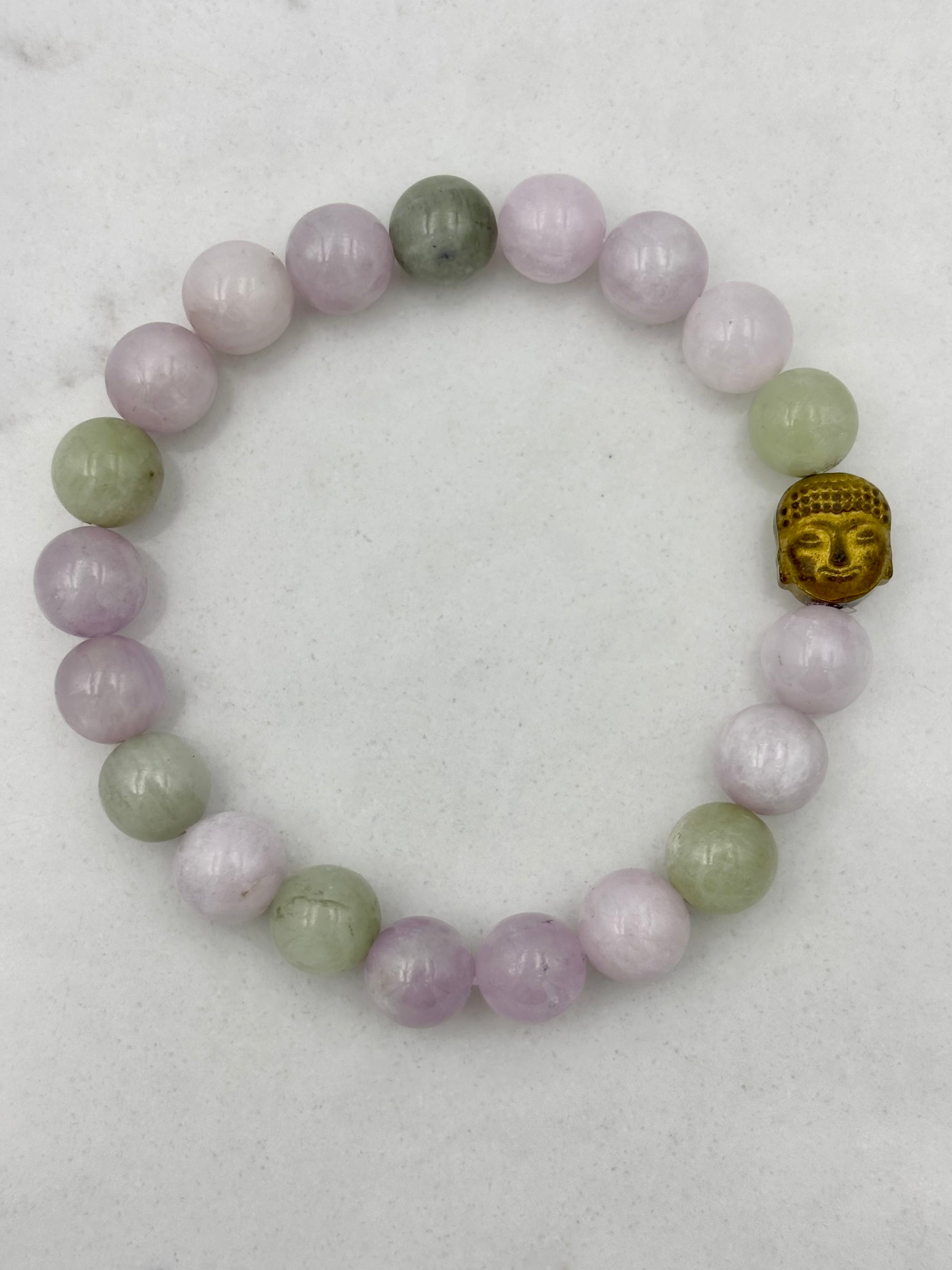 kunzite gemstone bracelet | radiant malas | handmade in boulder, colorado