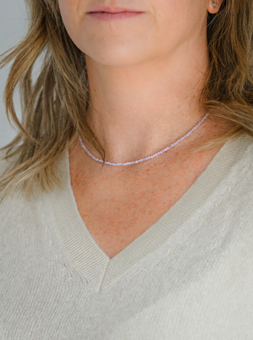 kunzite gemstone necklace | radiant malas | handmade in boulder, colorado