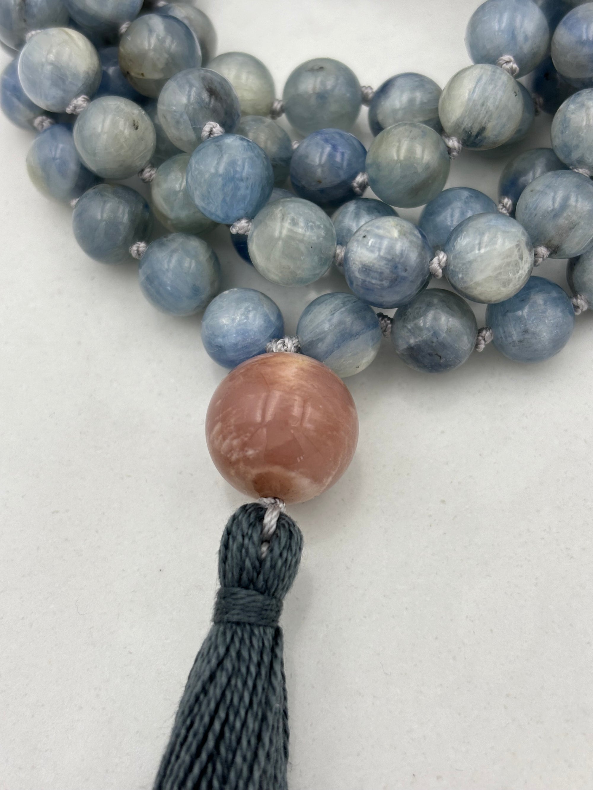 kyanite gemstone mala | radiant malas | handmade in boulder, colorado 