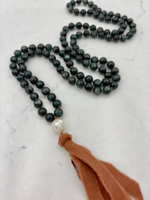 Kyanite gemstone mala necklace | radiant malas | handmade in boulder, colorado