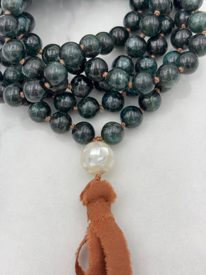 Kyanite gemstone mala necklace | radiant malas | handmade in boulder, colorado