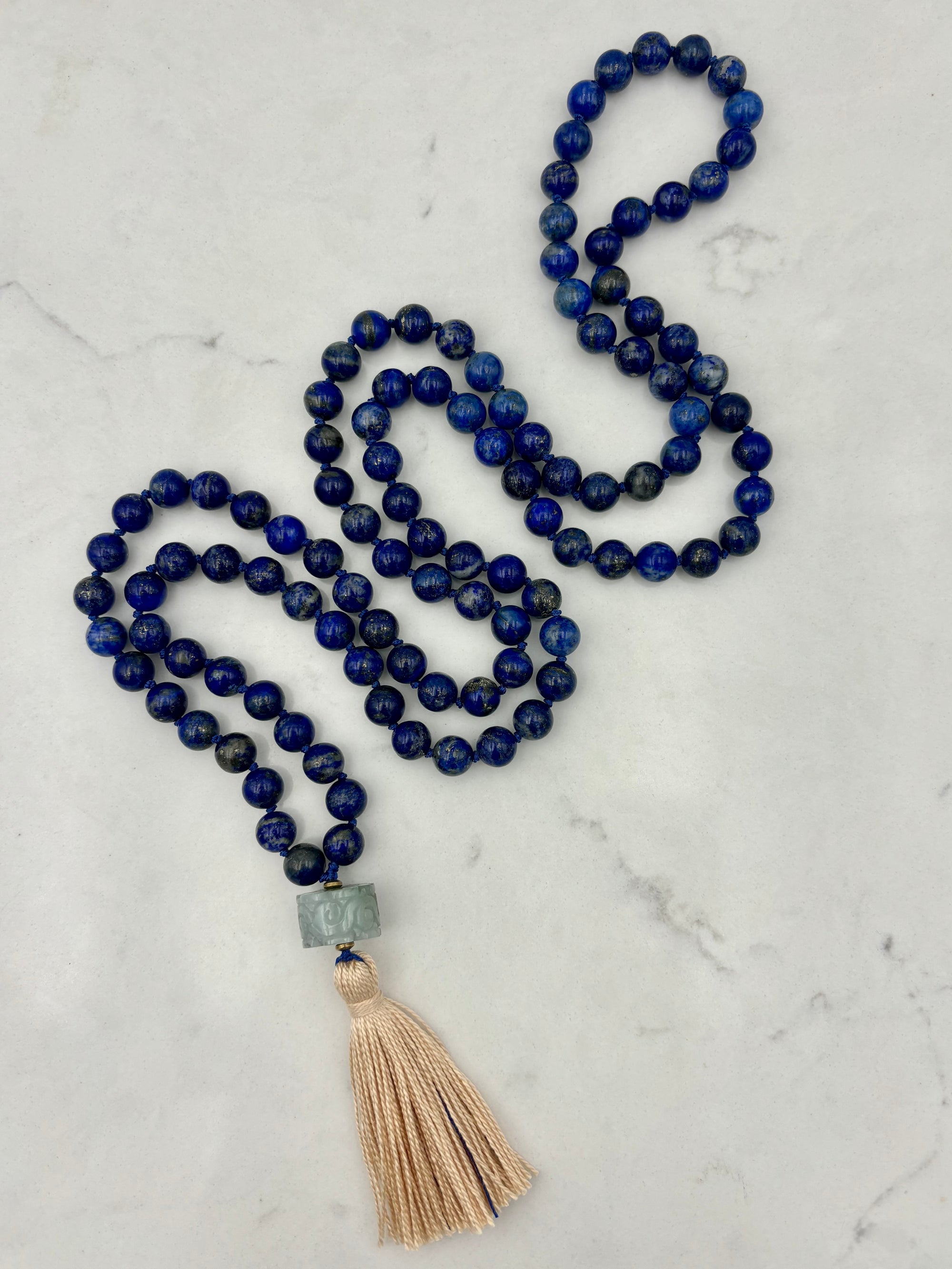 lapis gemstone mala necklace | handmade in boulder, colorado | radiant malas