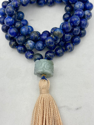 lapis gemstone mala necklace | handmade in boulder, colorado | radiant malas