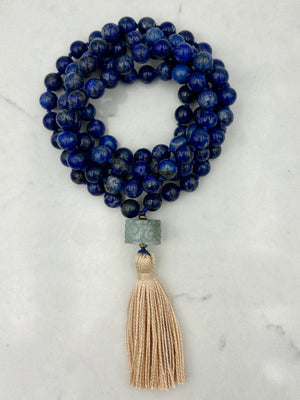 lapis gemstone mala necklace | handmade in boulder, colorado | radiant malas