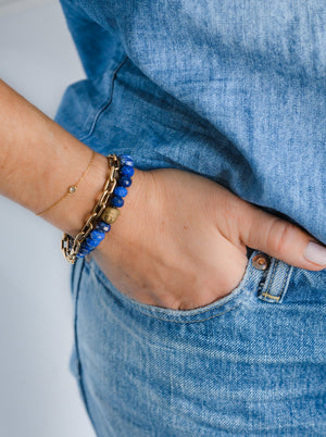 lapis gemstone bracelet | radiant malas | handmade in boulder, colorado