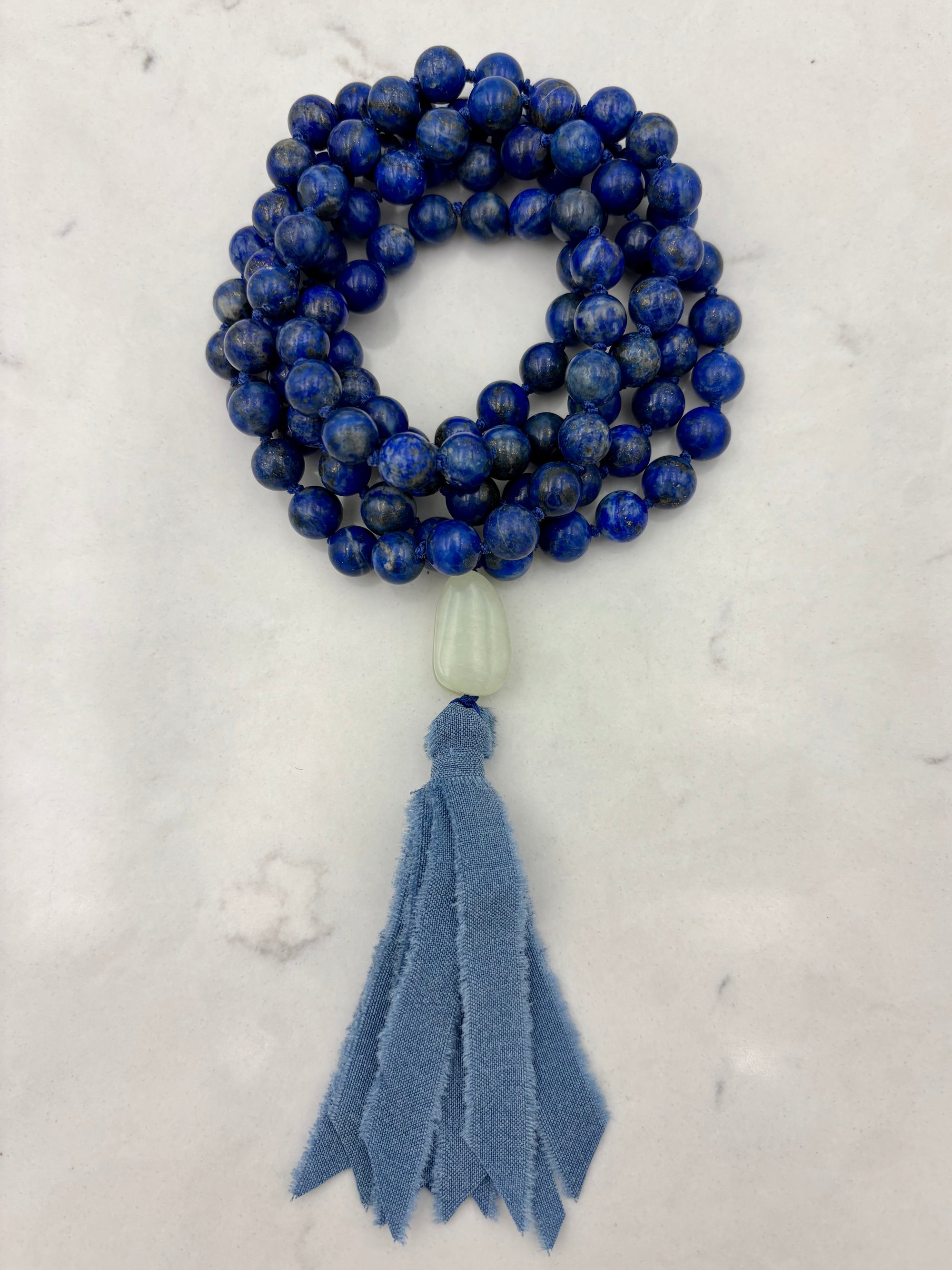 lapis gemstone mala necklace | radiant malas | handmade in boulder, colorado