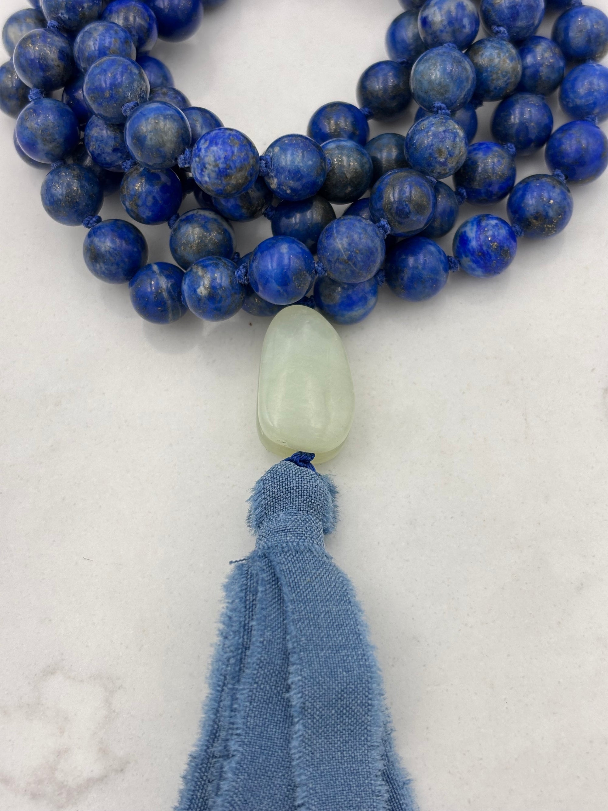 lapis gemstone mala necklace | radiant malas | handmade in boulder, colorado