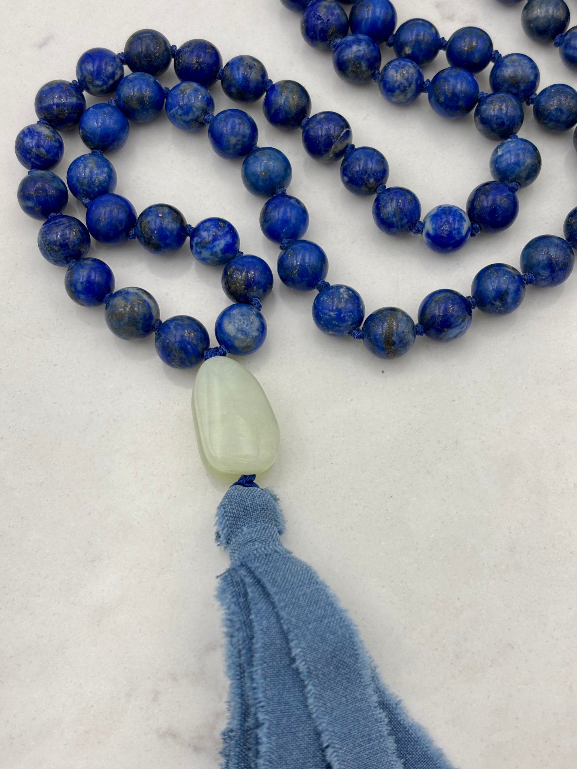 lapis gemstone mala necklace | radiant malas | handmade in boulder, colorado