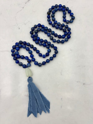 lapis gemstone mala necklace | radiant malas | handmade in boulder, colorado