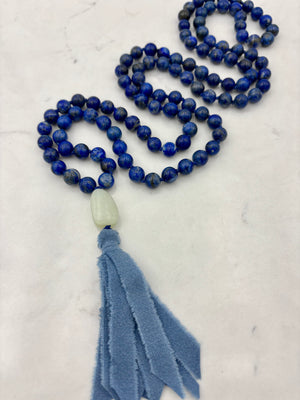 lapis gemstone mala necklace | radiant malas | handmade in boulder, colorado