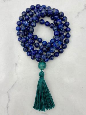 lapis gemstone mala necklace | radiant malas | handmade in boulder, colorado