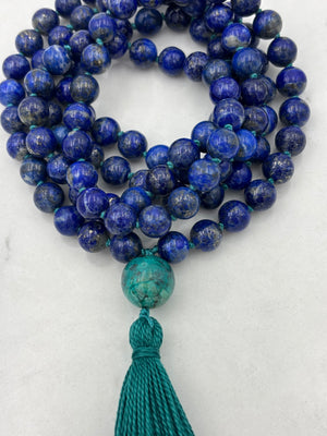 lapis gemstone mala necklace | radiant malas | handmade in boulder, colorado