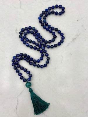 lapis gemstone mala necklace | radiant malas | handmade in boulder, colorado