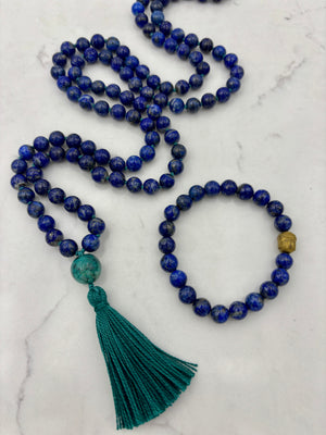 lapis gemstone mala necklace | radiant malas | handmade in boulder, colorado