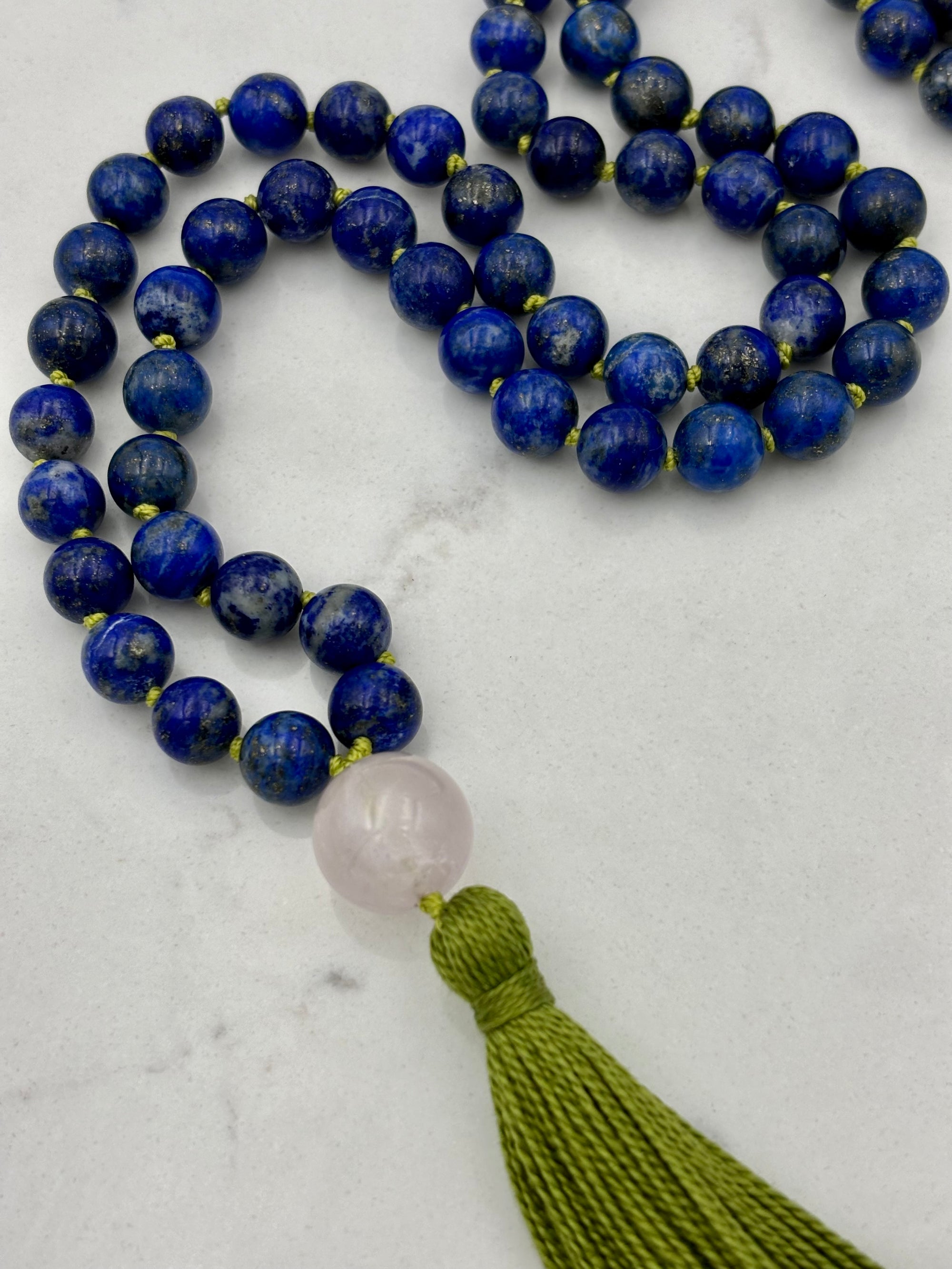 Lapis gemstone mala necklace | radiant malas | handmade in boulder, colorado