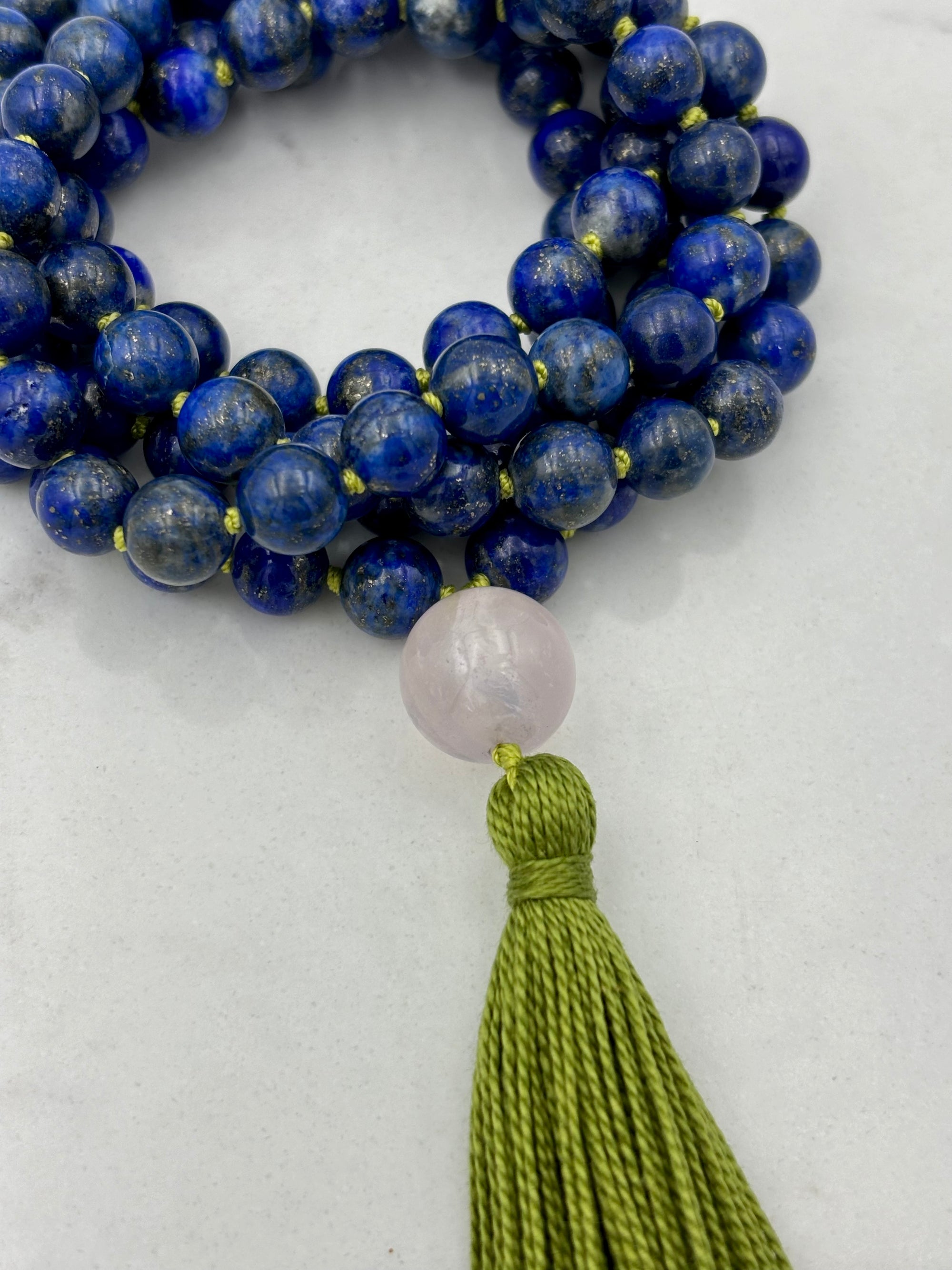 Lapis gemstone mala necklace | radiant malas | handmade in boulder, colorado