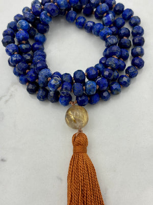 Lapis gemstone mala necklace | radiant malas | handmade in boulder, colorado