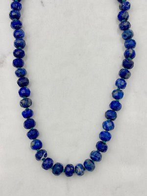 lapis knotted gemstone necklace | radiant malas | handmade in boulder, colorado