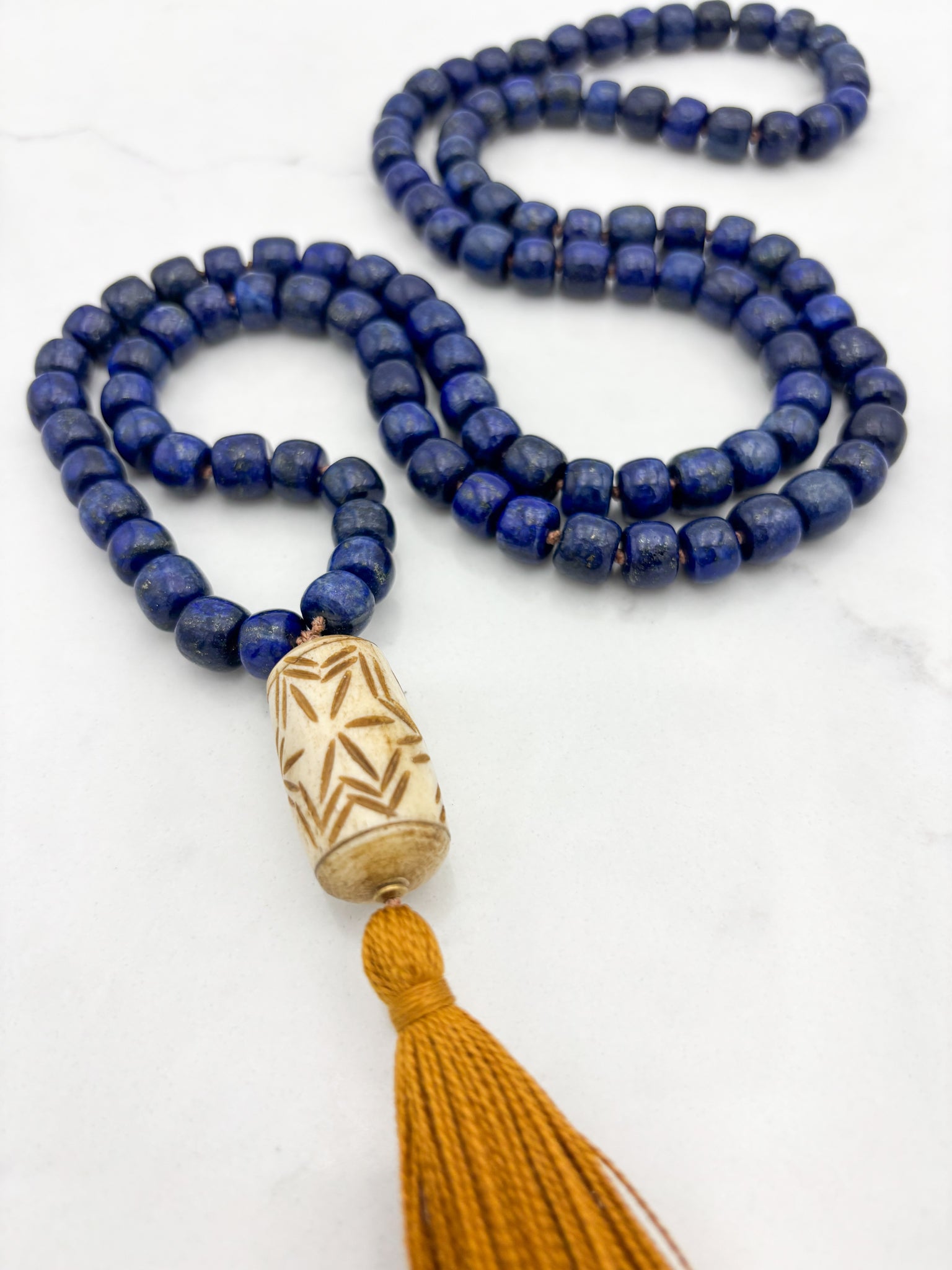 lapis gemstone mala necklace | radiant malas | handmade in boulder, colorado