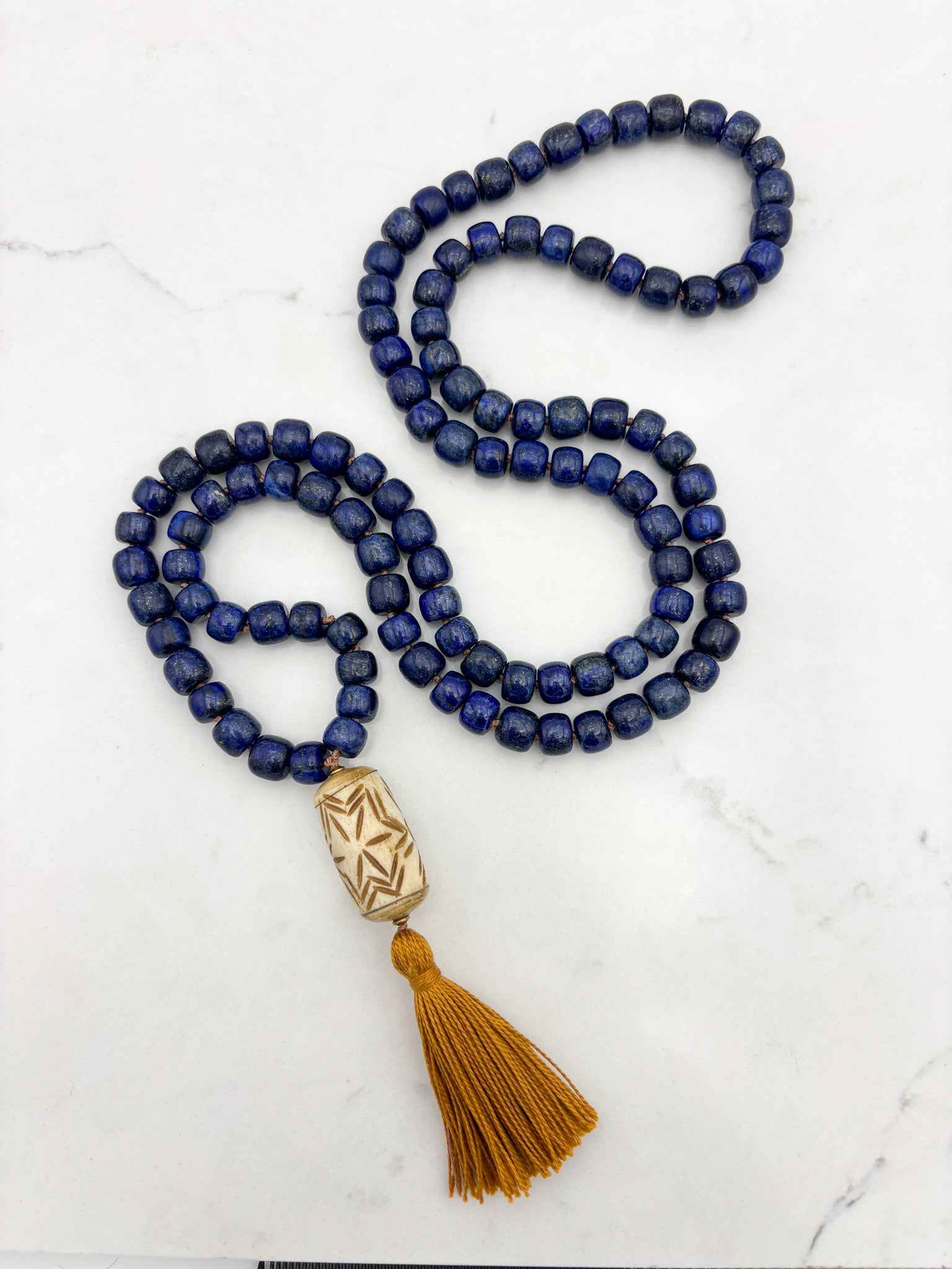 lapis gemstone mala necklace | radiant malas | handmade in boulder, colorado