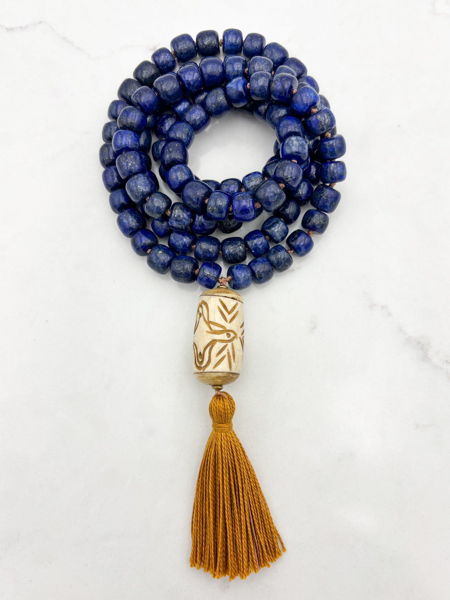 lapis gemstone mala necklace | radiant malas | handmade in boulder, colorado