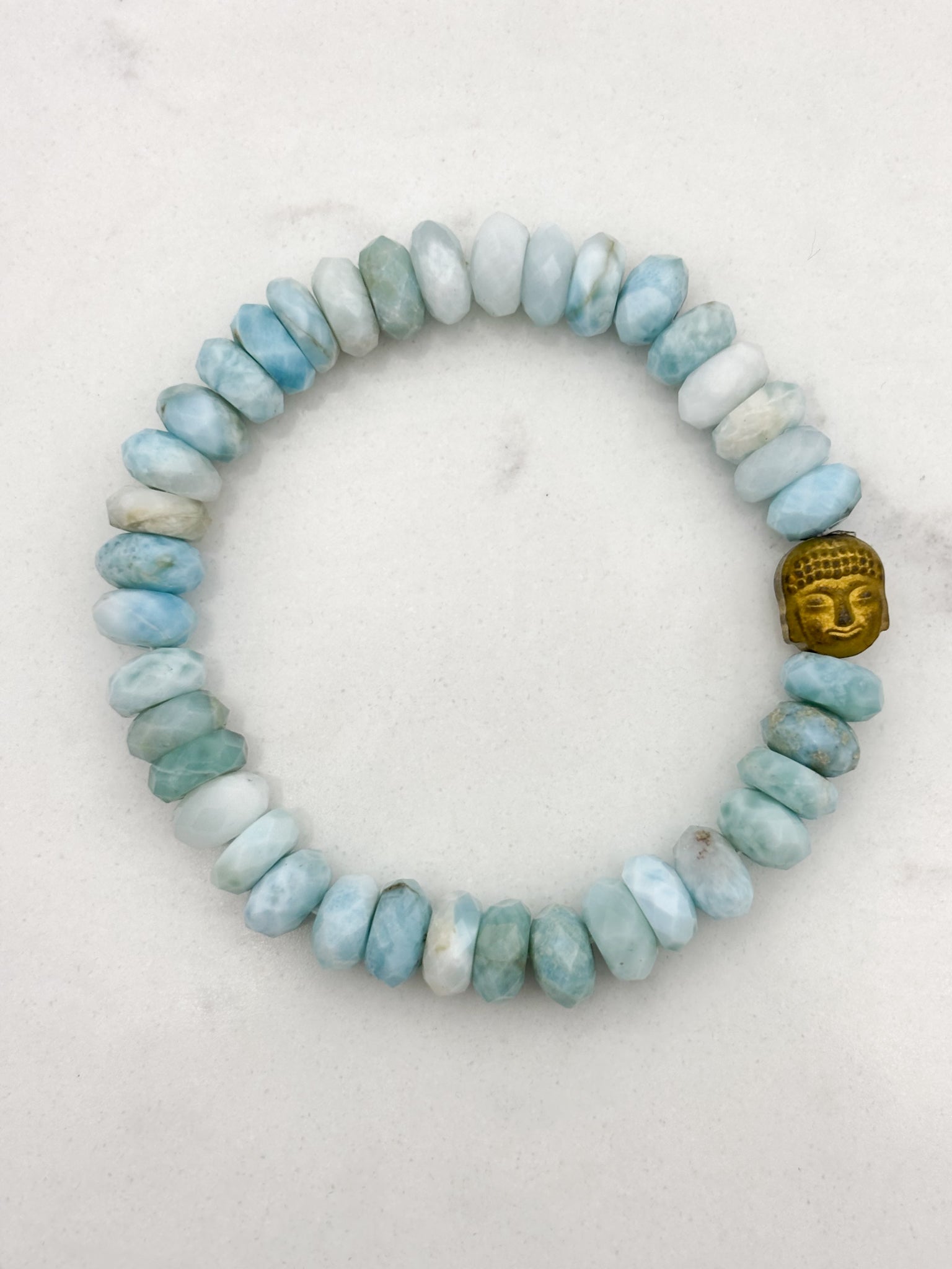 larimar gemstone bracelet | radiant malas | handmade in boulder, colorado