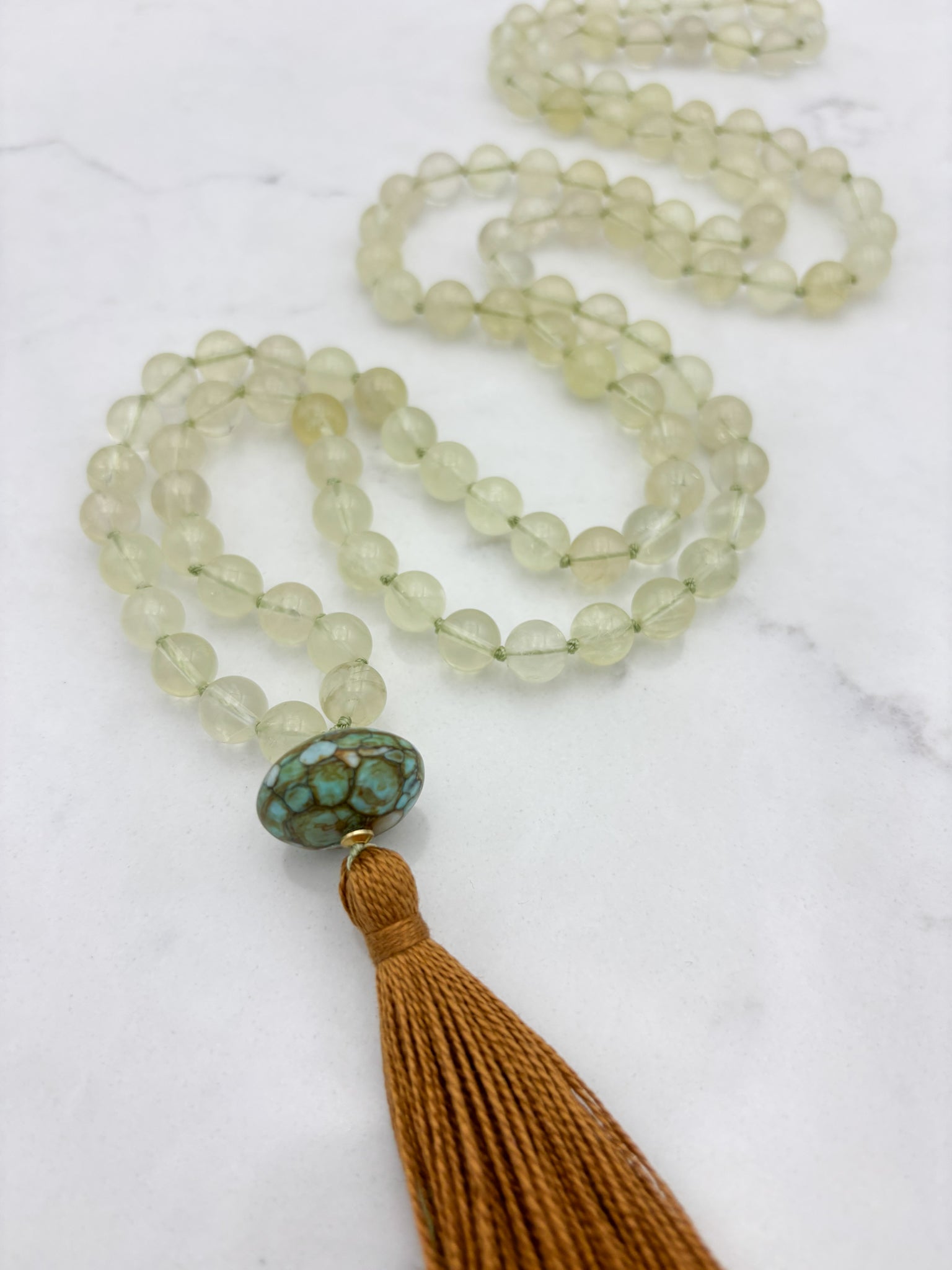 lemon quartz gemstone mala | radiant malas | handmade in boulder, colorado