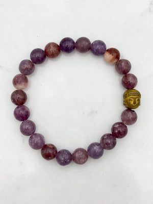 lepidolite gemstone bracelet | radiant malas | handmade in boulder, colorado