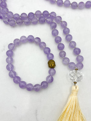 Lilac Amethyst Gemstone Mala