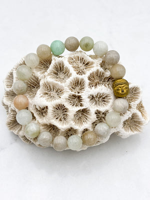 madagascar moonstone bracelet | radiant malas | handmade in boulder, colorado