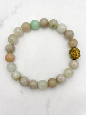 madagascar moonstone bracelet | radiant malas | handmade in boulder, colorado