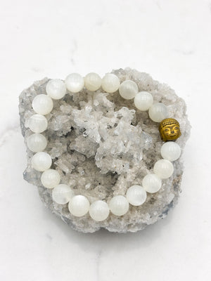 moonstone gemstone bracelet | radiant malas | handmade in boulder, colorado