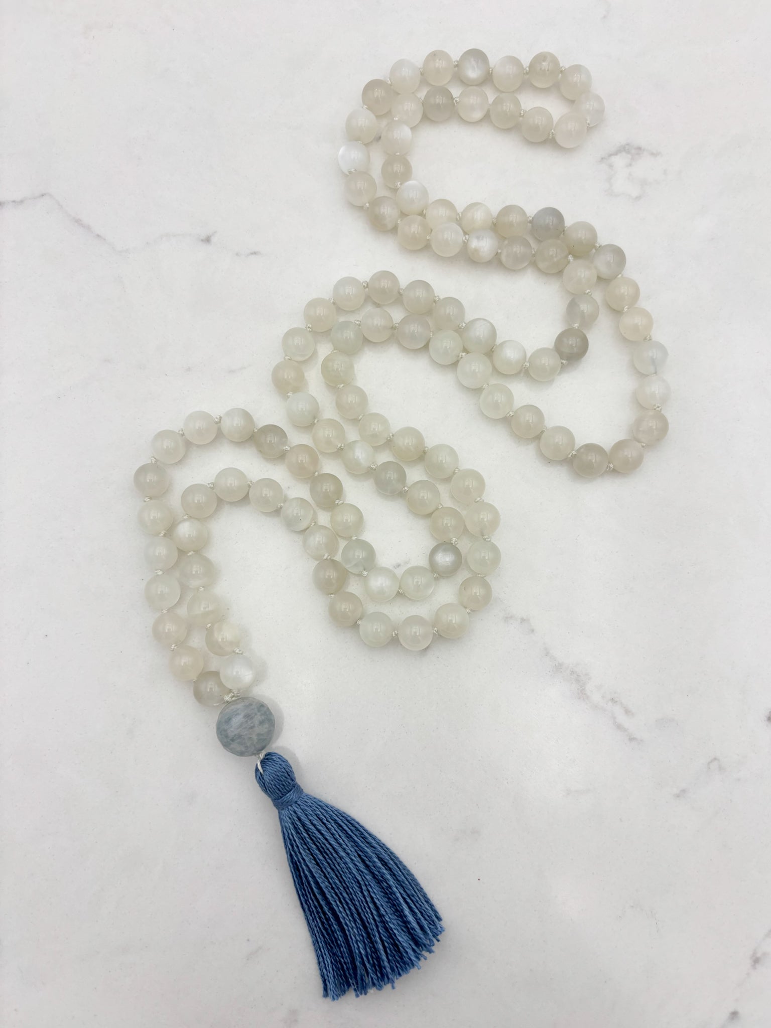 moonstone gemstone mala necklace | handmade in boulder, colorado | radiant malas
