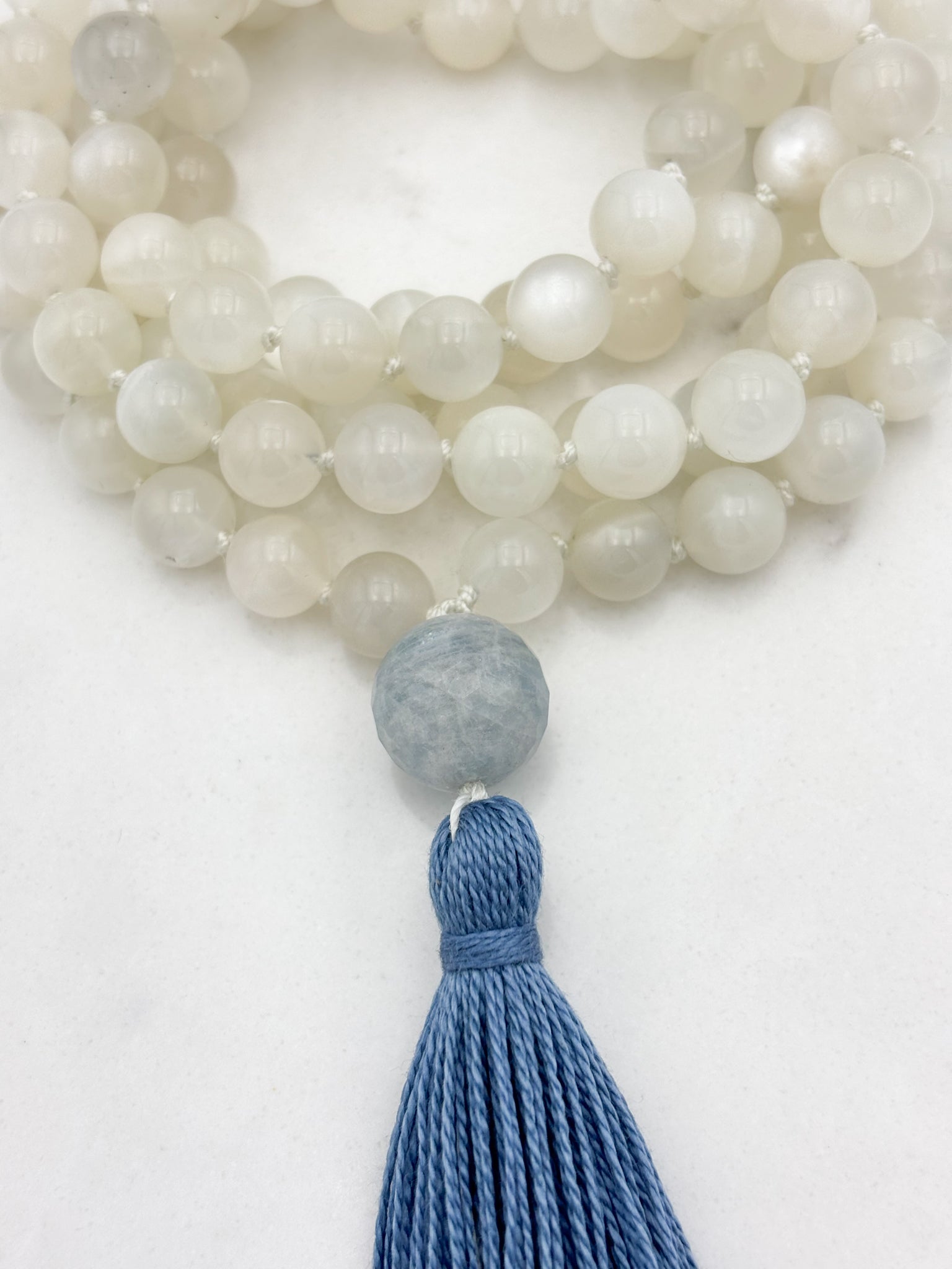 moonstone gemstone mala necklace | handmade in boulder, colorado | radiant malas