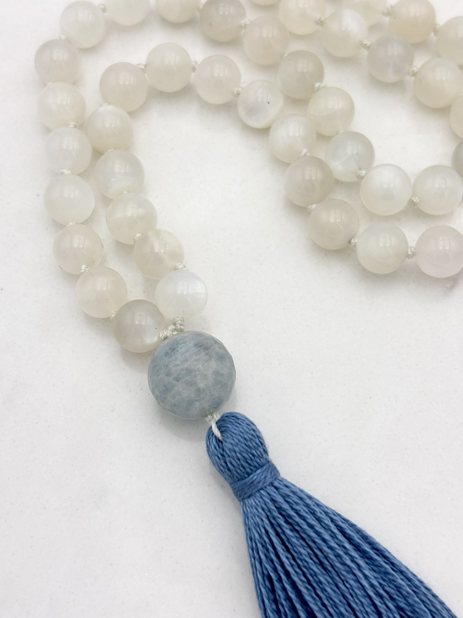moonstone gemstone mala necklace | handmade in boulder, colorado | radiant malas