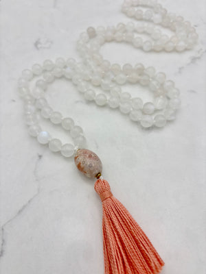 moonstone gemstone mala necklace | handmade in boulder, colorado | radiant malas