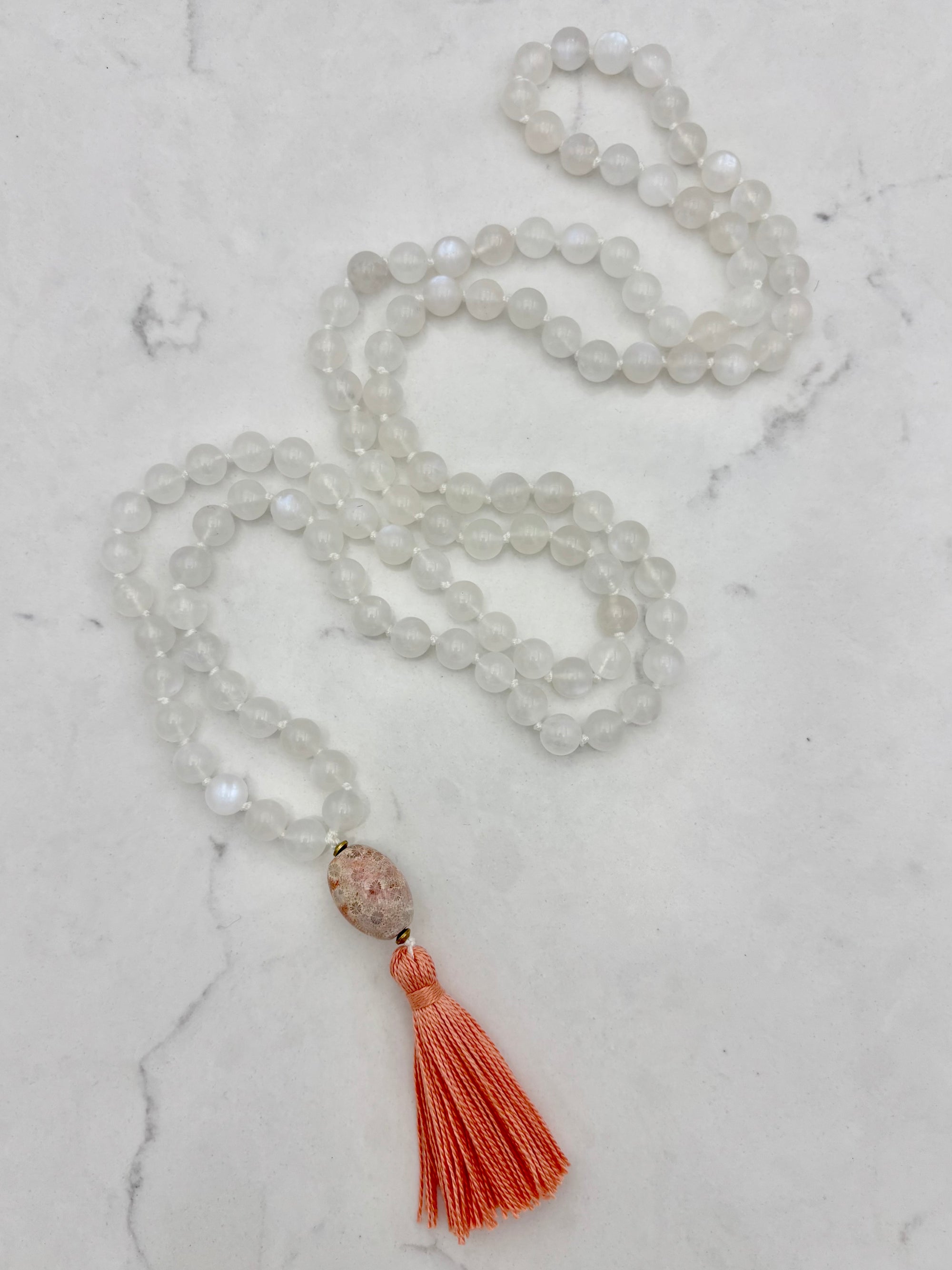 moonstone gemstone mala necklace | handmade in boulder, colorado | radiant malas