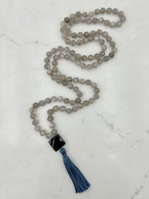 moonstone crystal mala necklace | radiant malas | handmade in boulder, colorado