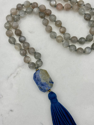 moonstone gemstone mala necklace | radiant malas | handmade in boulder, colorado