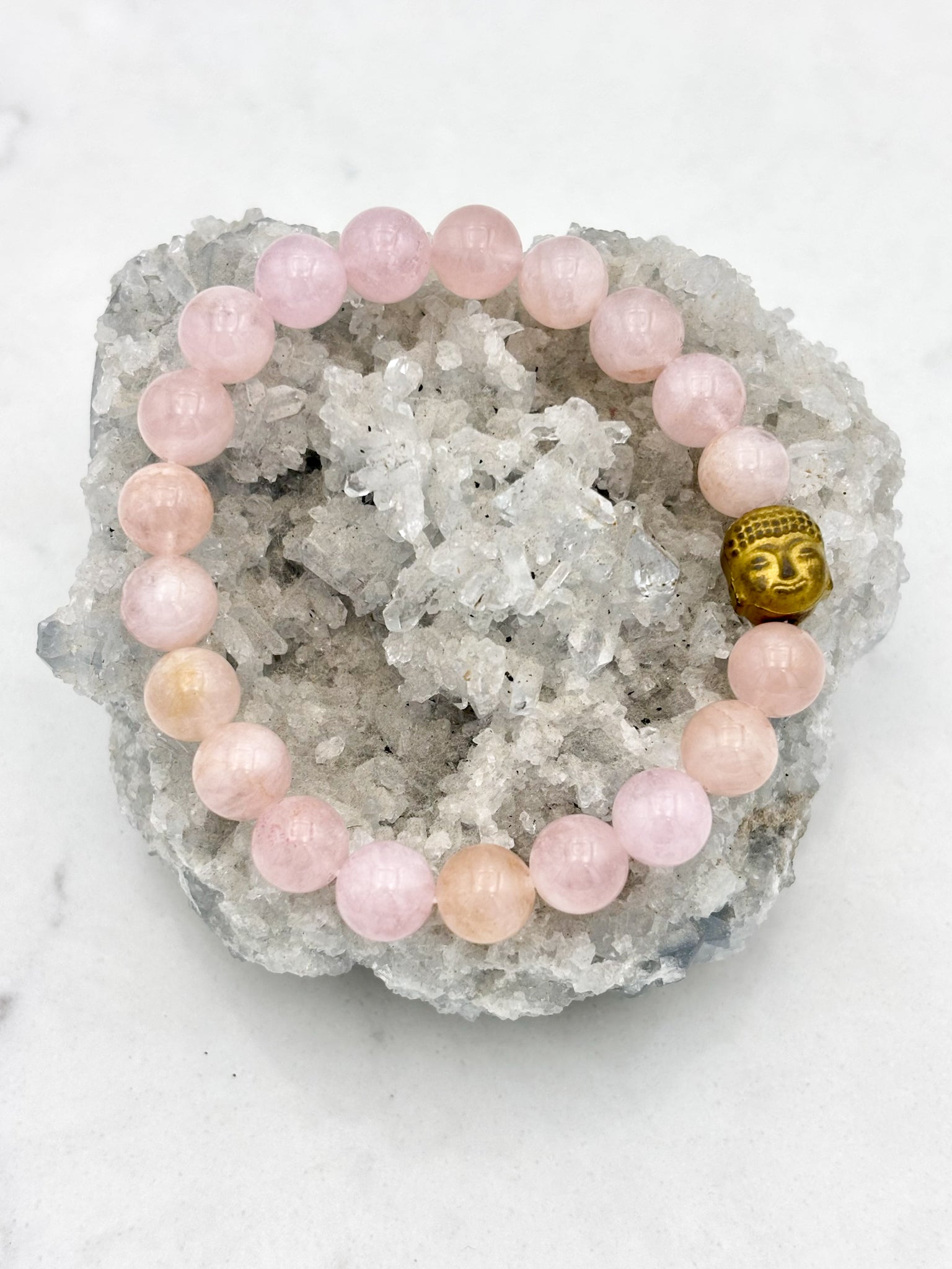 Morganite gemstone bracelet | radiant malas | handmade in boulder, colorado