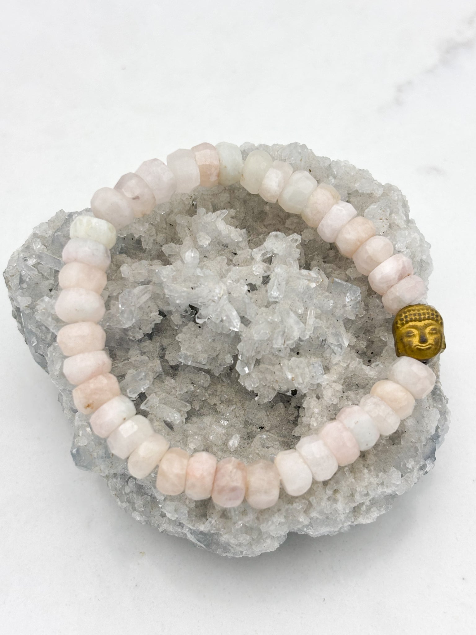 Morganite gemstone bracelet | radiant malas | handmade in boulder, colorado